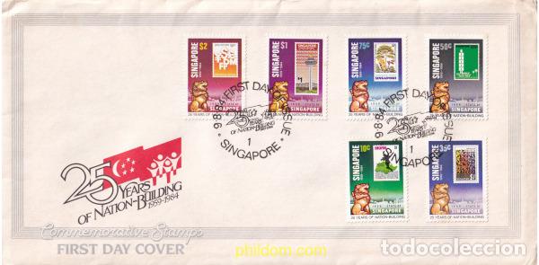 Sellos: 381027 MNH SINGAPUR 1984 25 A&Ntilde;OS DE LA CONSTITUCION DEL ESTADO