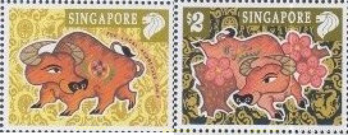 Sellos: 30188 MNH SINGAPUR 1997 A&Ntilde;O LUNAR CHINO - A&Ntilde;O DEL BUEY