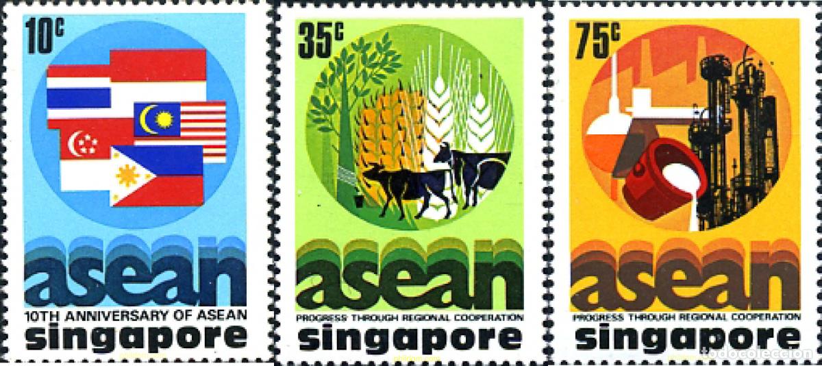 Selos: 30194 MNH SINGAPUR 1977 10 ANIVERSARIO DE LA A.S.E.A.N.