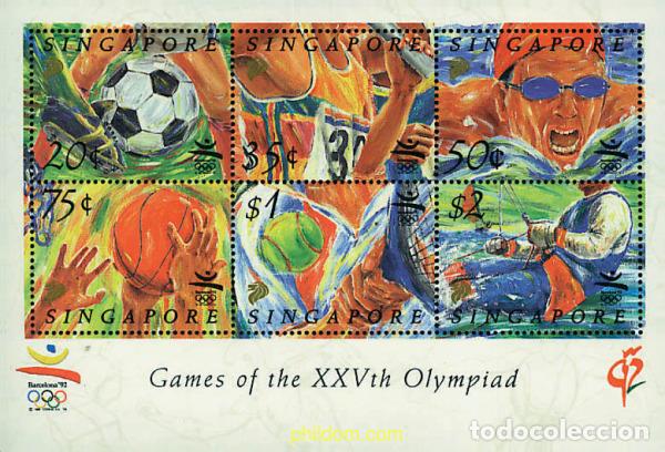 Briefmarken: 52323 MNH SINGAPUR 1992 25 JUEGOS OLIMPICOS VERANO BARCELONA 1992