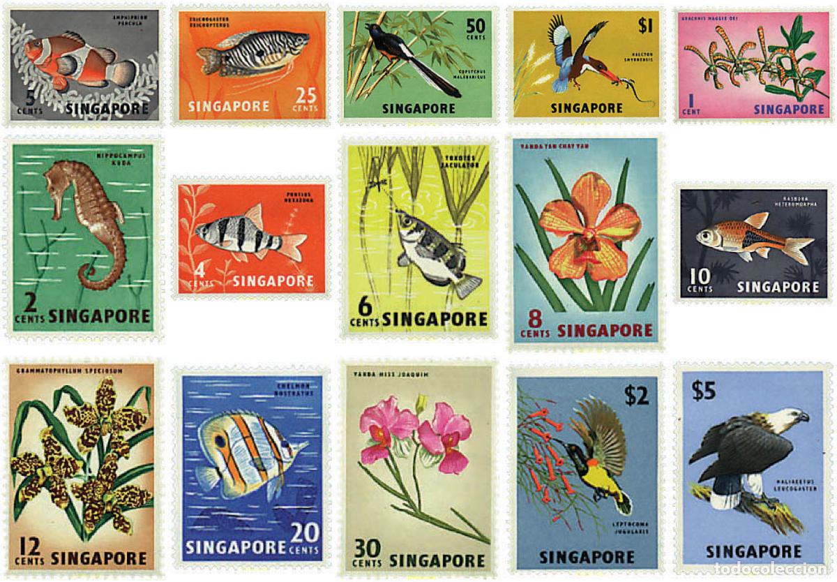 Sellos: 213802 HINGED SINGAPUR 1962 MOTIVOS VARIOS