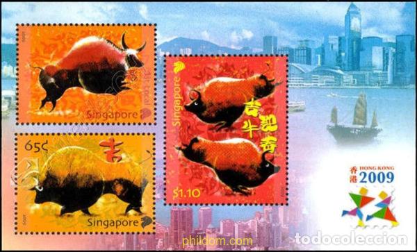 Selos: 362603 MNH SINGAPUR 2009 A&Ntilde;O LUNAR CHINO - A&Ntilde;O DEL BUEY
