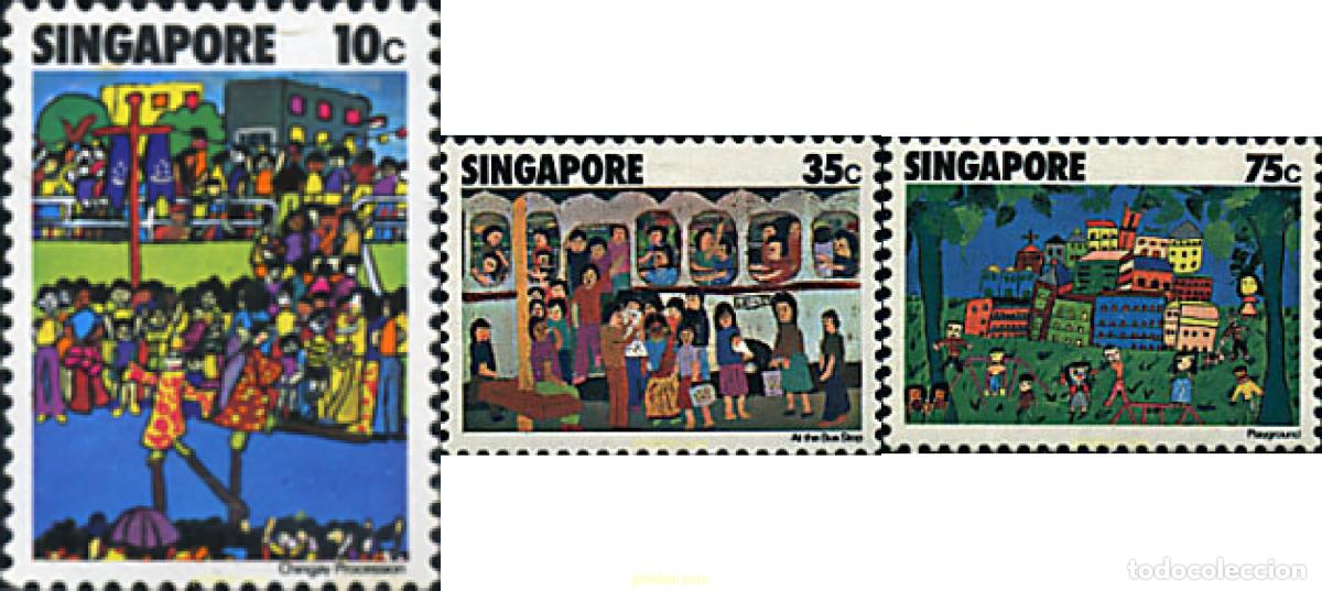 Francobolli: 43528 MNH SINGAPUR 1977 DIBUJOS INFANTILES