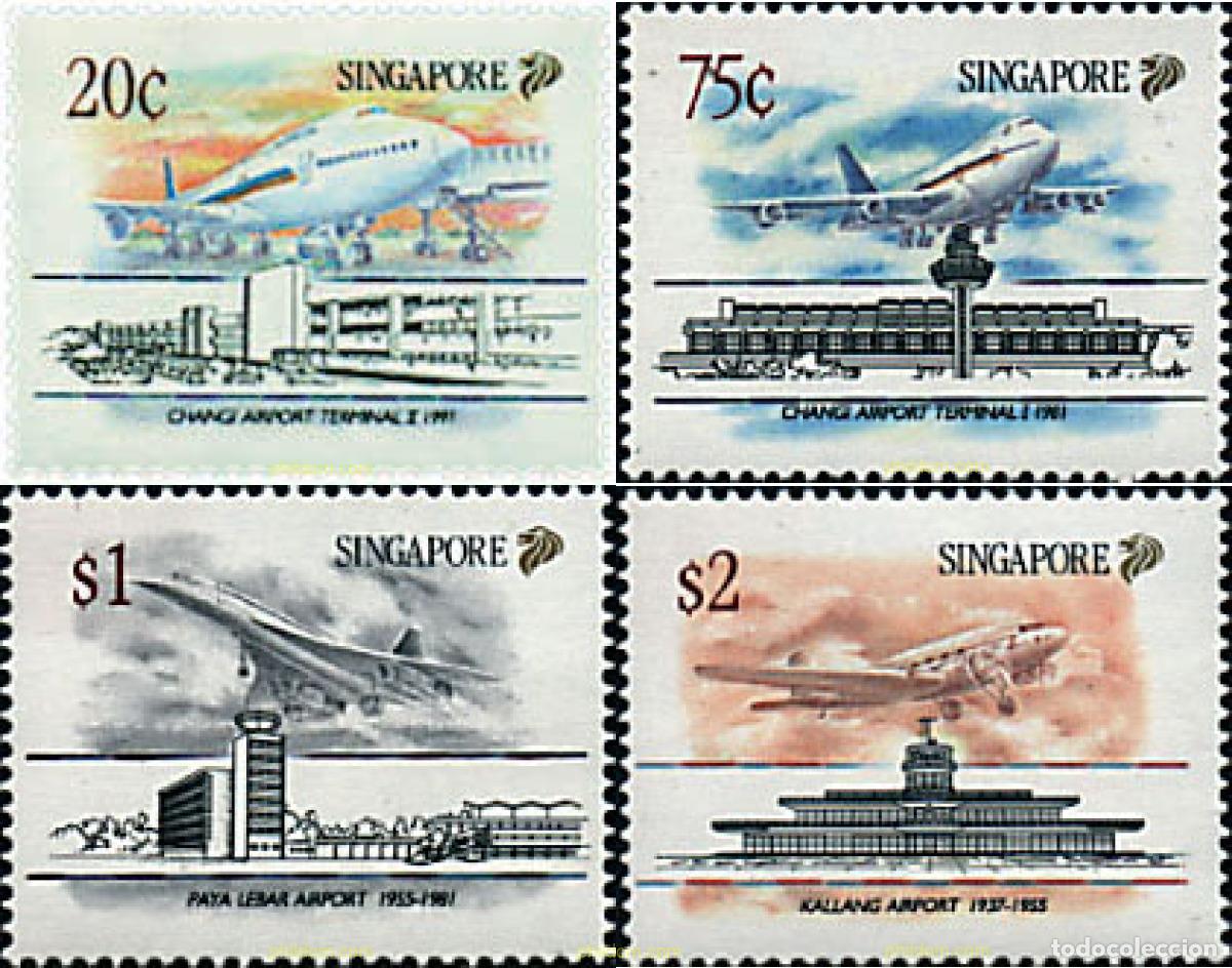 Francobolli: 58912 MNH SINGAPUR 1991 DESARROLLO DE LA AVIACION COMERCIAL