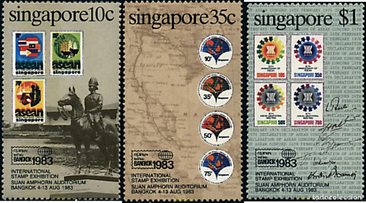 Sellos: 58908 MNH SINGAPUR 1983 BANGKOK 1983. EXPOSICION FILATELICA INTERNACIONAL