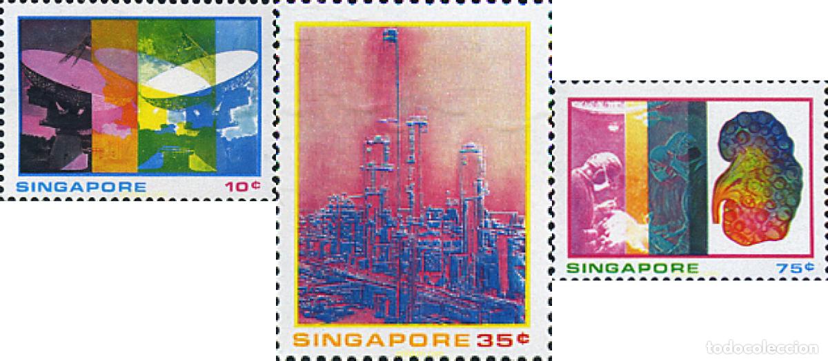 Sellos: 63246 MNH SINGAPUR 1975 CIENCIA E INDUSTRIA