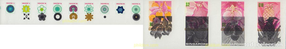 Sellos: 581345 MNH SINGAPUR 1973 FLORES Y FRUTOS