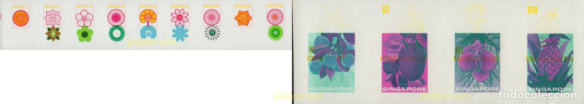 Sellos: 581347 MNH SINGAPUR 1973 FLORES Y FRUTOS