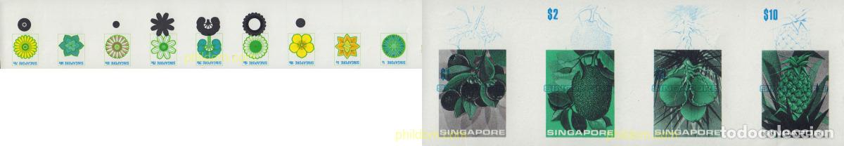 Sellos: 581351 MNH SINGAPUR 1973 FLORES Y FRUTOS