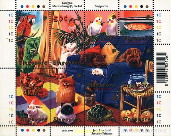 Sellos: 362441 MNH SINGAPUR 2001 ANIMALES DOMESTICOS
