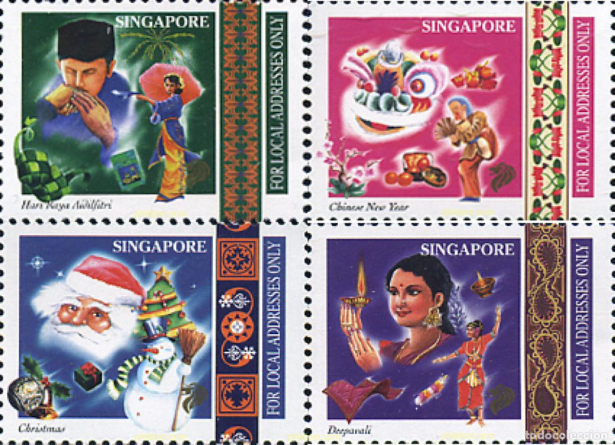 Sellos: 100032 MNH SINGAPUR 2000 FIESTAS