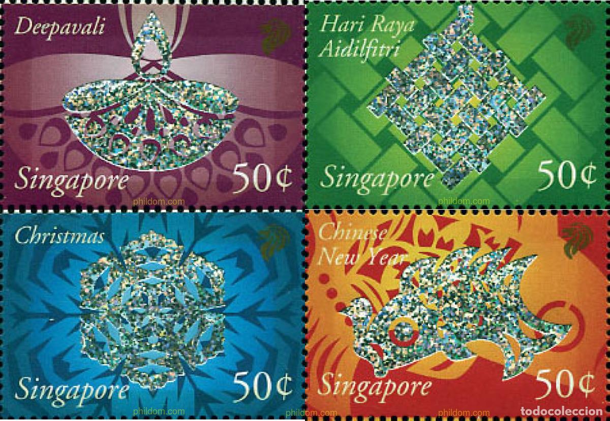 Sellos: 100510 MNH SINGAPUR 2002 FIESTAS