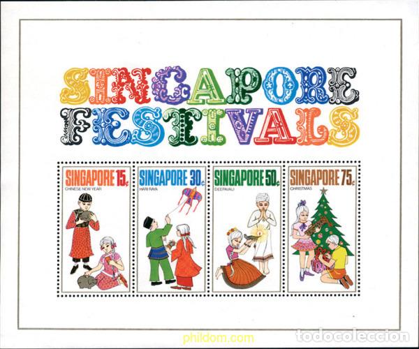 Sellos: 105490 MNH SINGAPUR 1971 FESTIVALES DE SINGAPUR