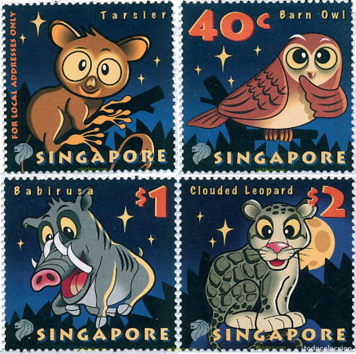 Sellos: 120577 MNH SINGAPUR 2003 CRIATURAS NOCTURNAS