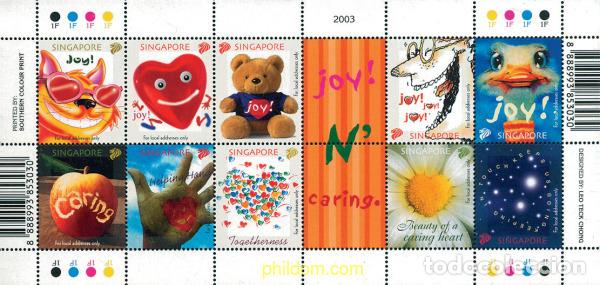 Sellos: 223048 MNH SINGAPUR 2003 SELLOS CON MENSAJE