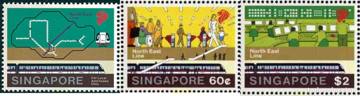 Sellos: 128288 MNH SINGAPUR 2003 TRENES