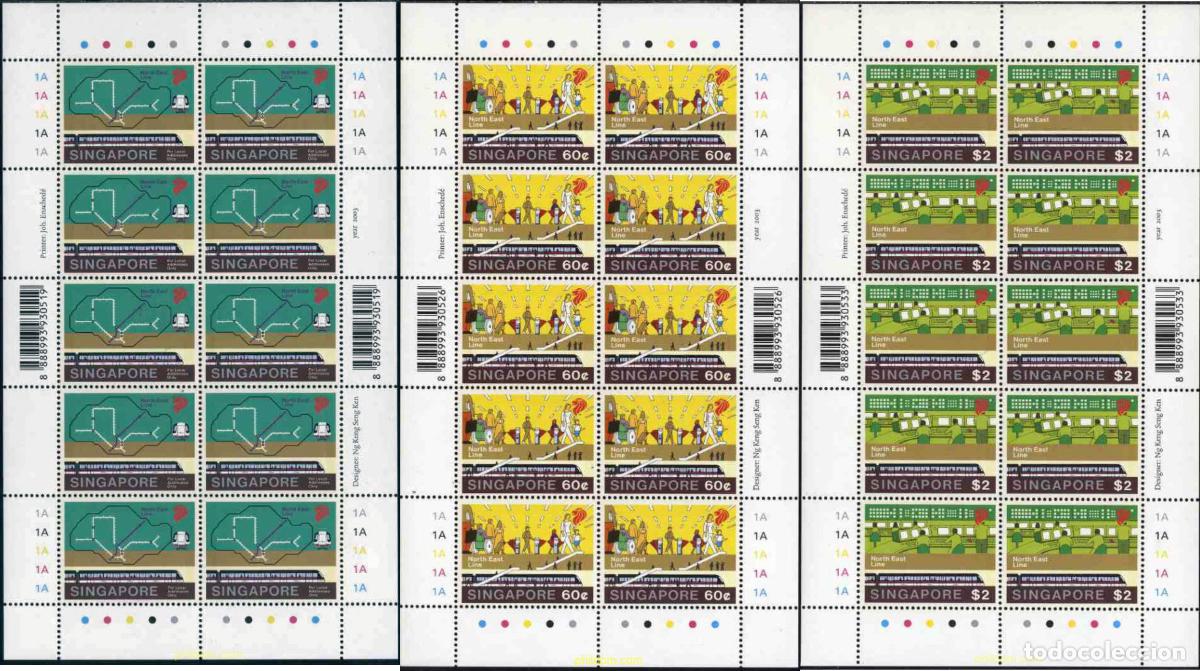 Sellos: 132060 MNH SINGAPUR 2003 TRENES