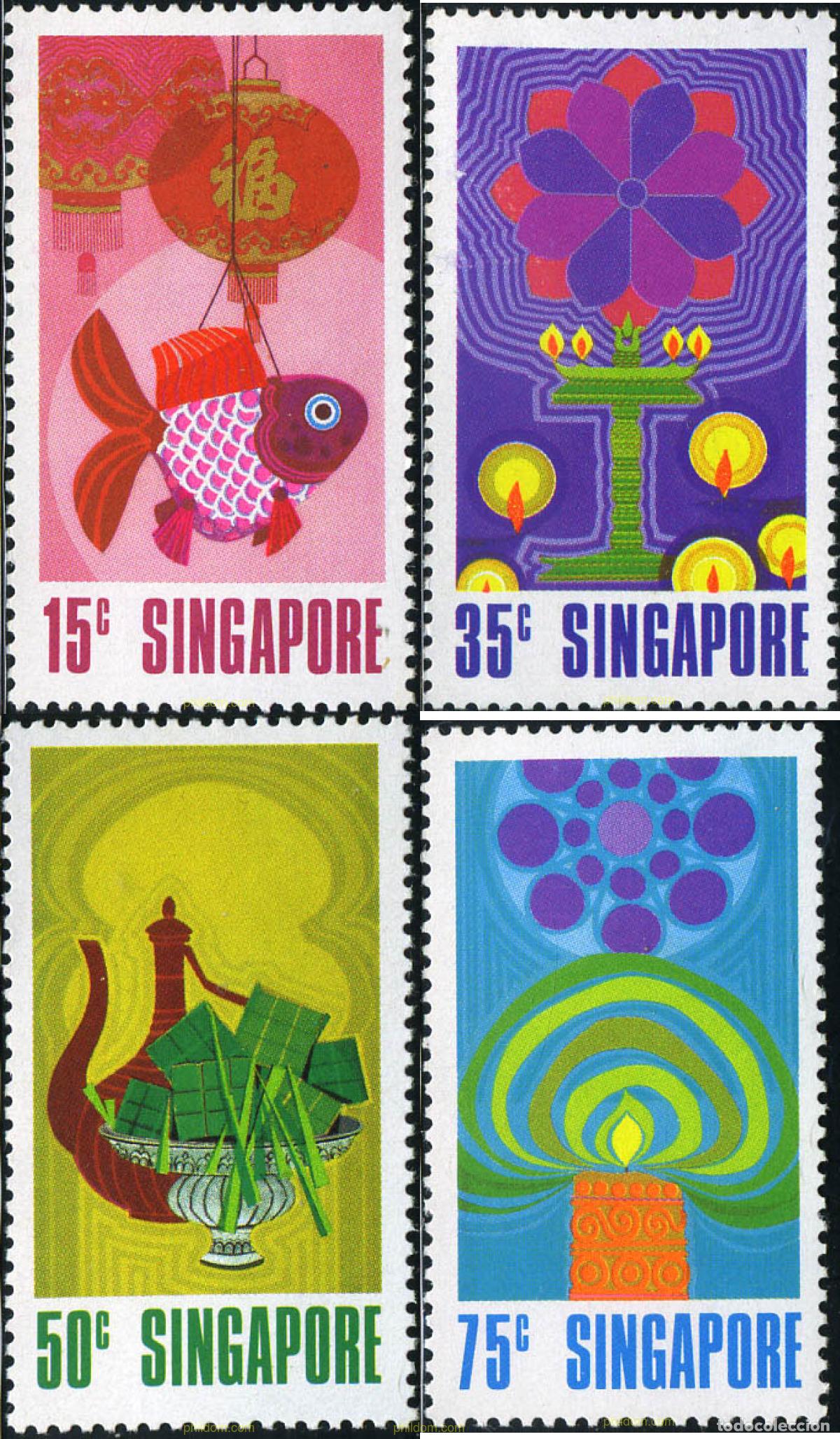 Sellos: 144121 MNH SINGAPUR 1972 DIA NACIONAL