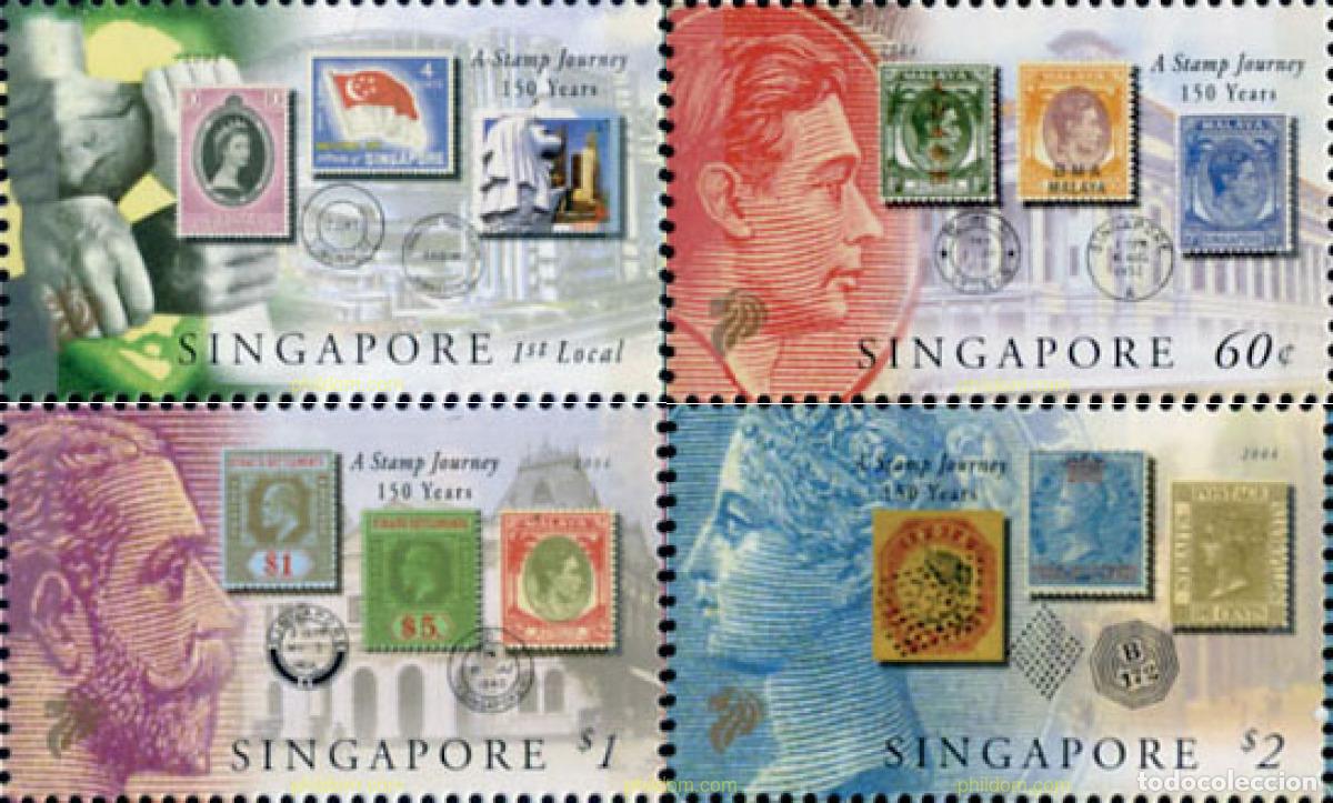 Sellos: 146659 MNH SINGAPUR 2004 150 ANIVERSARIO DEL SELLO