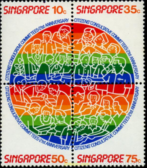 Sellos: 276428 MNH SINGAPUR 1986 21 ANIVERSARIO DEL COMITE CONSULTIVO DE LOS CIUDADANOS