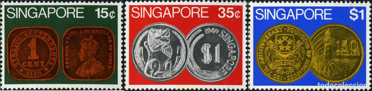 Sellos: 213813 MNH SINGAPUR 1972 MONEDAS DE SINGAPUR
