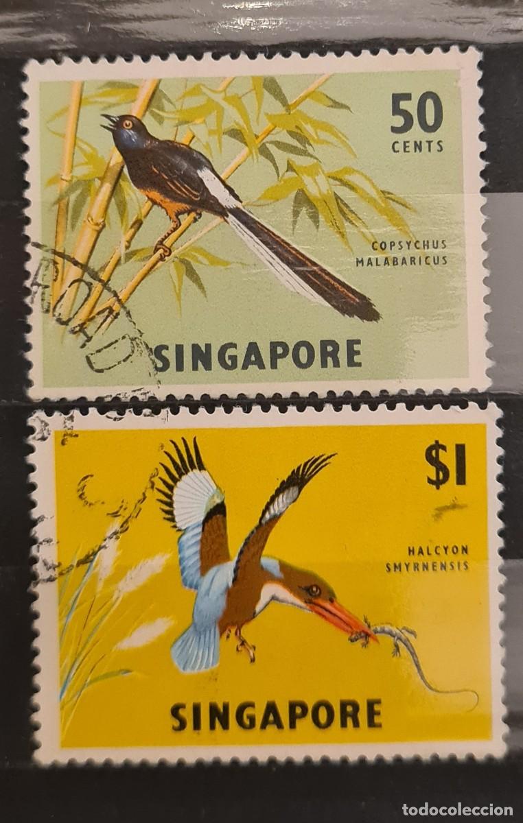 Sellos: Serie de sellos usados de Singapur 1962-68: aves malayas