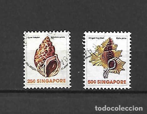 Sellos: sellos varios de CONCHAS de Singapur. sellos a&ntilde;o 1977