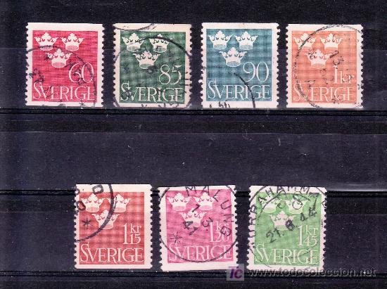 Sellos: suecia 266/72 usada, - Foto 1