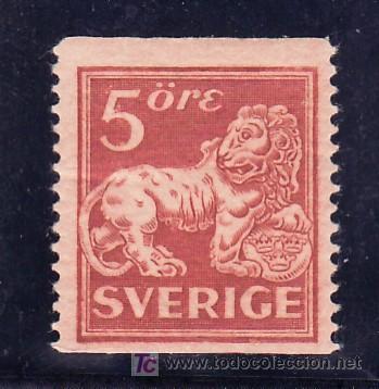 Sellos: suecia 154a usada, leon de vasa - Foto 1