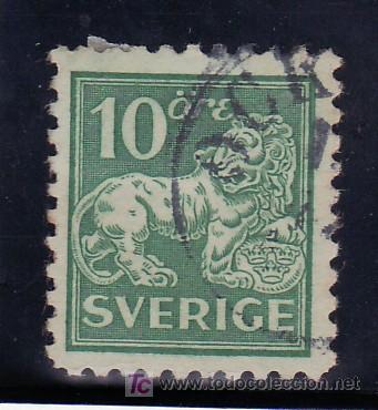 Sellos: suecia 126b usada, leon de vasa - Foto 1