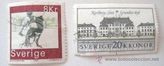 Stamps: DOS SELLOS SUECOS. CIRCULADOS. ENVIO GRATIS&iexcl;&iexcl;&iexcl;