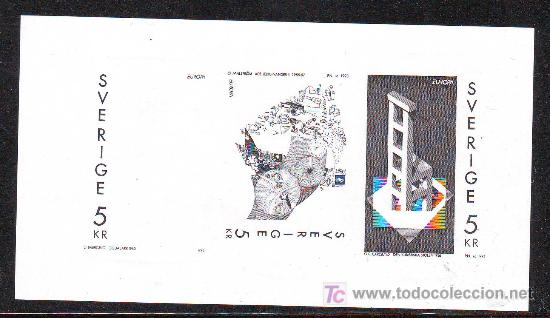 Selos: SUECIA***.1993.PRUEBA EN BLANCO Y NEGRO.EUROPA CEPT.ARTE CONTEMPORANEO.