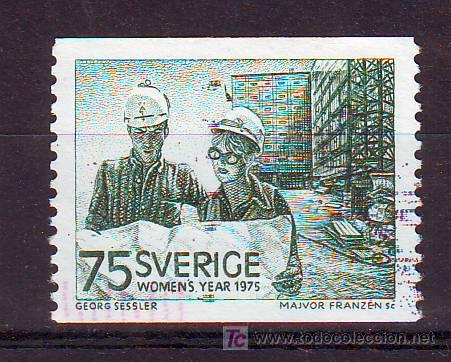 Timbres: SUECIA.1975.A&Ntilde;O DE LA MUJER.TRABAJADORES.