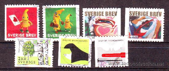 Stamps: SUECIA.LOTE 7 SELLOS.2007/2009.