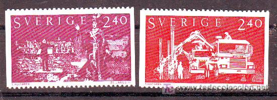 Briefmarken: 2 SELLOS SUECIA.CAMIONES....