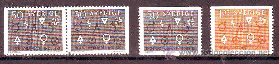 Selos: SUECIA***.1963.INDUSTRIAS.YVERT NR.505/506.DENTADOS DIFERENTES.VALOR CATALOGO:11 EUROS.