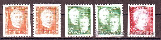Selos: SUECIA***.1971.PREMIOS NOBEL.YVERT NR.713/715.DENTADOS DIFERENTES.VALOR CATALOGO:8,75 EUROS.