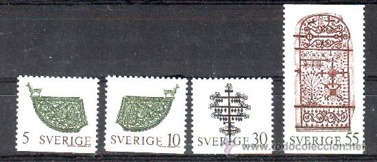 Selos: SUECIA***.1970.FORJADOS TRADICIONALES.YVERT NR.646/649.VALOR CATALOGO:2,25 EUROS.