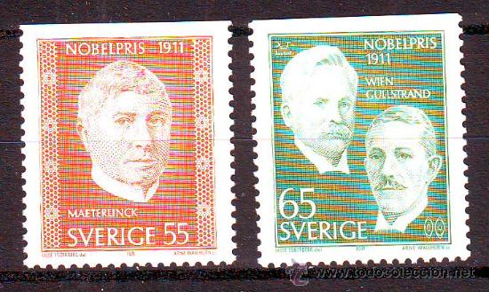 Selos: SUECIA***.1971.PREMIOS NOBEL.PERSONALIDADES.2 VALORES NUEVOS SIN FIJASELLOS.