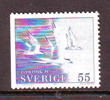 Briefmarken: SUECIA***.1971.FAUNA.AVES..YVERT NR.686.VALOR NUEVO SIN FIJASELLOS.GRABADO POR SLANIA.