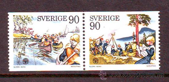 Briefmarken: SUECIA***.1975.BOYSCOUTS.YVERT NR.900/901.2 VALORES NUEVOS SIN FIJASELLOS.