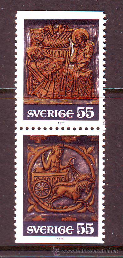 Briefmarken: SUECIA***.1975.ARTE SUECO.YVERT NR.905/906.2 VALORES NUEVOS SIN FIJASELLOS.