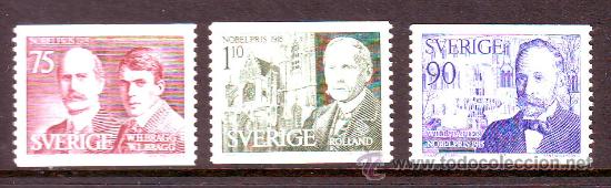 Briefmarken: SUECIA***.1975.PREMIOS NOBEL.YVERT NR.911/913. 3 VALORES NUEVOS SIN FIJASELLOS.