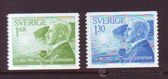 Briefmarken: SUECIA***.1976.PREMIOS NOBEL.POETAS.YVERT NR.950/951.2 VALORES NUEVOS SIN FIJASELLOS.
