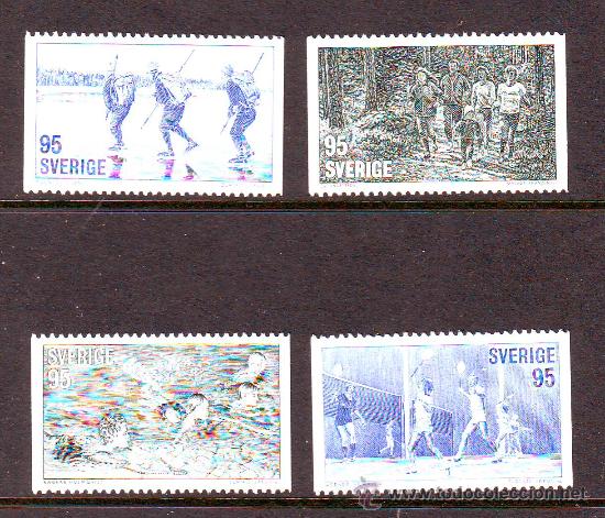 Briefmarken: SUECIA***.1977.DEPORTES POPULARES.YVERT NR.957/961.4 VALORES NUEVOS SIN FIJASELLOS.