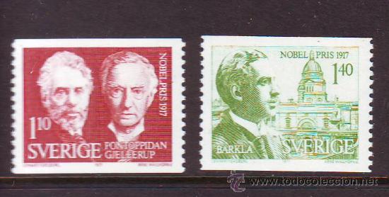 Briefmarken: SUECIA***.1977.PREMIOS NOBEL.YVERT NR.991/992.  2 VALORES NUEVOS SIN FIJASELLOS.