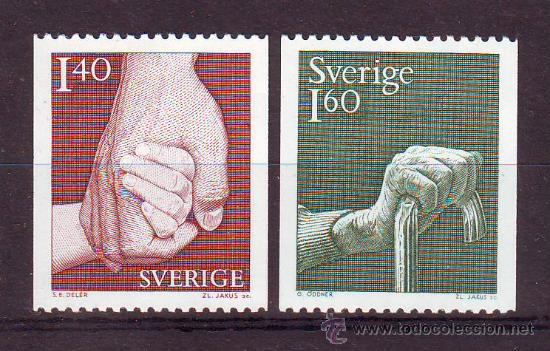 Briefmarken: SUECIA***.1980.PROTEJER NI&Ntilde;OS.AYUDAR MAYORES.YVERT NR.1085/1086.2 VALORES NUEVOS SIN FIJASELLOS.