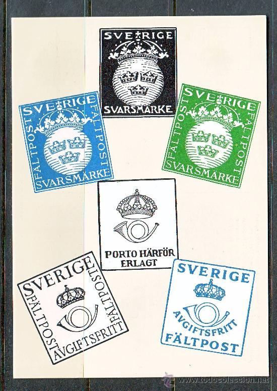 Timbres: SUECIA***/POSTAL 1974.SIN CIRCULAR.ESCUDOS.CORREOS.
