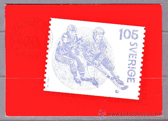 Timbres: SUECIA***/POSTAL 1979.SIN CIRCULAR.DEPORTES.HOCKEY.