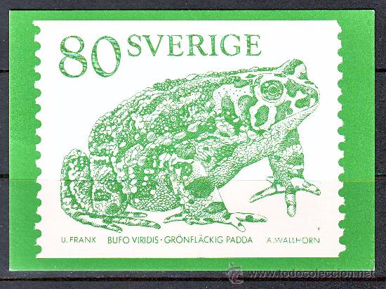 Timbres: SUECIA***/POSTAL 1979.SIN CIRCULAR.FAUNA.RANAS.